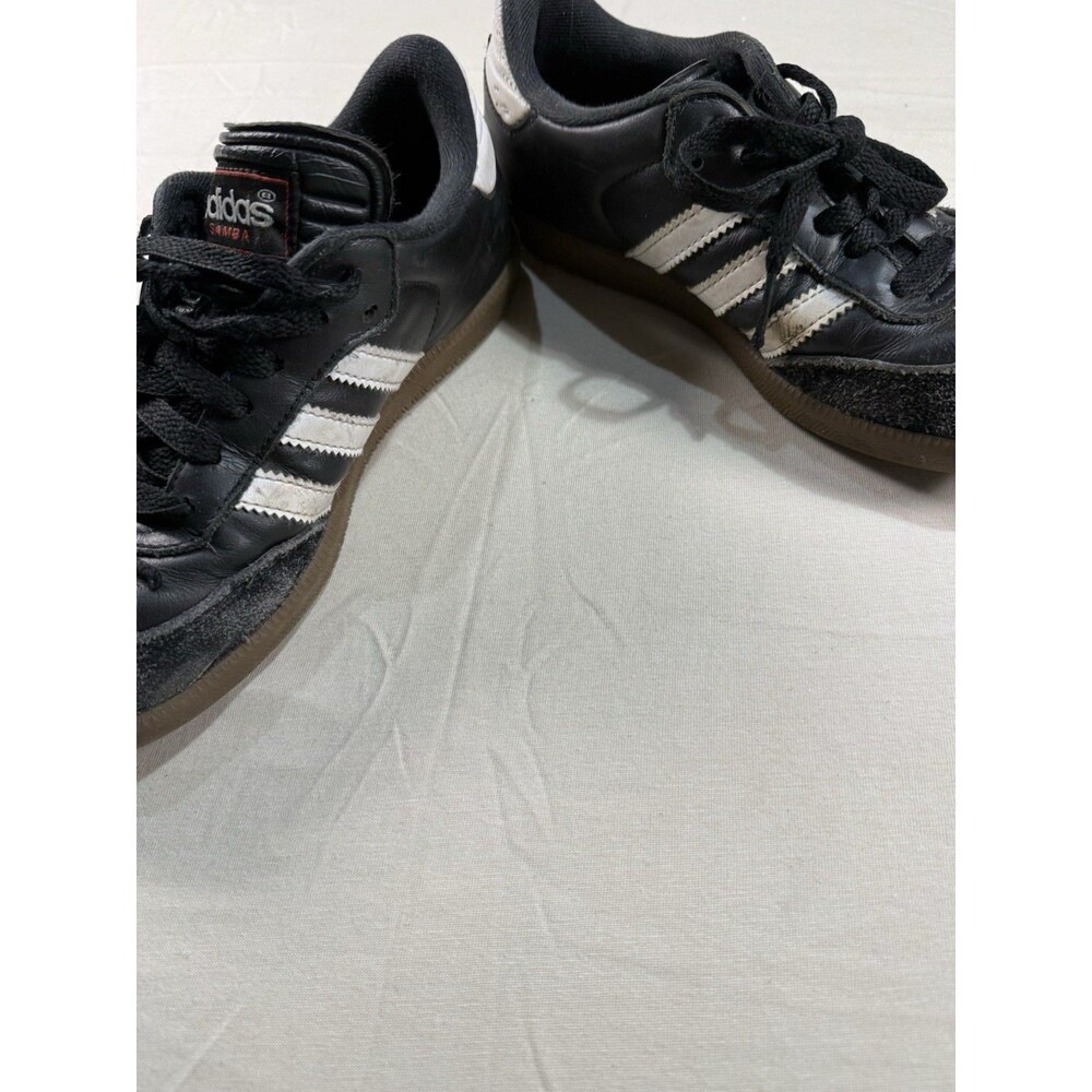Adidas Samba Classic Low Boys’ Size 2.5 – Black White – Indoor Soccer Shoes - Picture 7 of 9